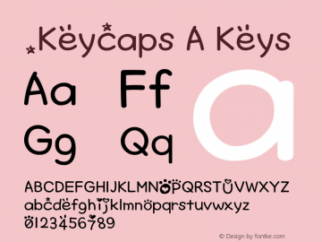 .Keycaps A Keys 10.0d12e1 Font Sample