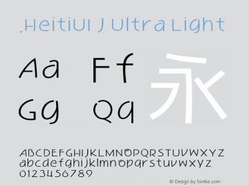 .HeitiUI J Ultra Light 10.0d4e2图片样张