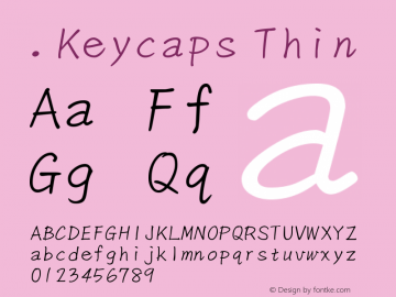 .Keycaps Thin 10.0d12e1 Font Sample