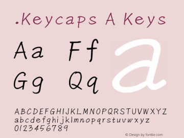 .Keycaps A Keys 10.0d12e1 Font Sample