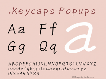 .Keycaps Popups 10.0d12e1 Font Sample