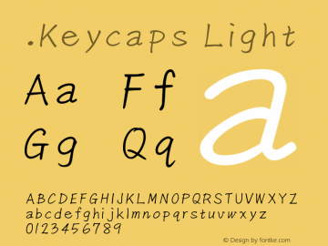 .Keycaps Light 10.0d12e1 Font Sample