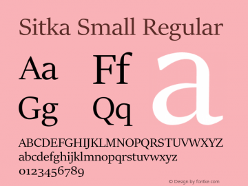 Sitka Small Regular Version 1.10图片样张