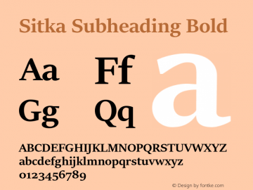Sitka Subheading Bold Version 1.10图片样张