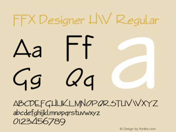 FFX Designer HW Regular 1.0 Wed Feb 05 14:02:53 1997 Font Sample