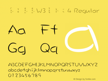 華康童童W3寬破音4 Regular Version 2.00, 05 Apr. 2004 Font Sample