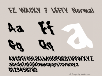 FZ WACKY 7 LEFTY Normal 1.000 Font Sample