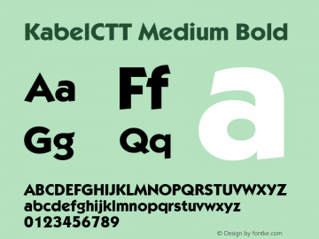 KabelCTT Medium Bold 1.000.000 Font Sample