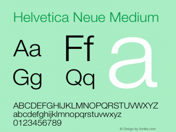 Helvetica Neue Medium 7.0d13e1图片样张