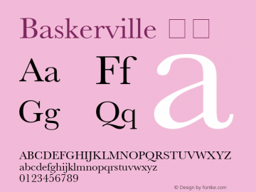 Baskerville 粗体 7.0d1e1图片样张