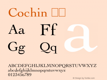 Cochin 粗体 6.1d5e1 Font Sample