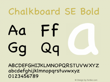 Chalkboard SE Bold 7.0d13e1 Font Sample