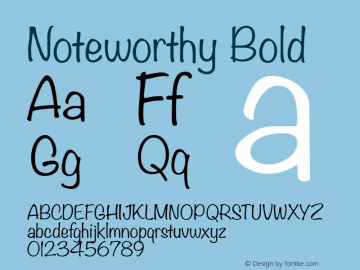 Noteworthy Bold 7.0d5e1图片样张