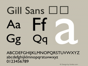 Gill Sans 粗体 6.1d9e1 Font Sample