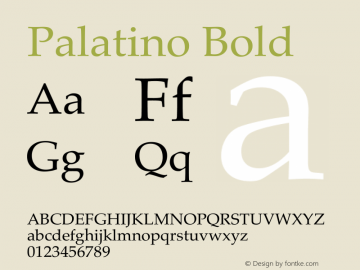 Palatino Bold 7.0d4e4图片样张