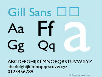 Gill Sans 斜体 6.1d9e1 Font Sample