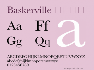 Baskerville 半粗斜体 7.0d4e2图片样张