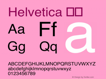 Helvetica 细体 8.0d9e1 Font Sample