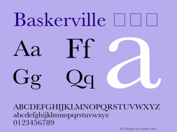 Baskerville 粗斜体 7.0d4e2图片样张