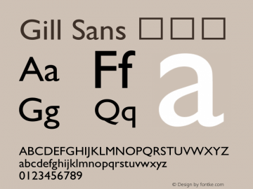 Gill Sans 细斜体 6.1d9e1 Font Sample