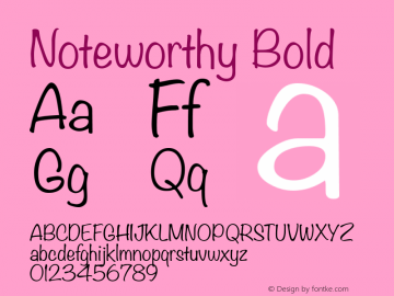 Noteworthy Bold 7.0d15e1图片样张