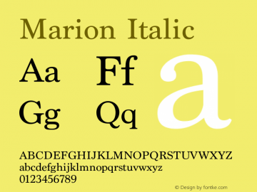 Marion Italic 8.0d2e1图片样张
