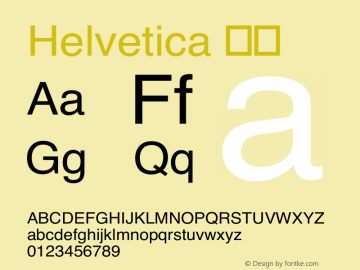 Helvetica 细体 8.0d10e1 Font Sample