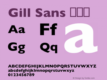 Gill Sans 粗斜体 8.0d3e1 Font Sample