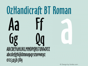OzHandicraft BT Roman mfgpctt-v1.50 Thursday, December 24, 1992 10:51:10 am (EST) Font Sample