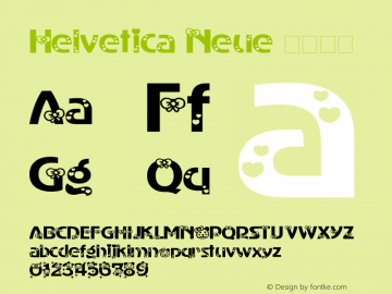 Helvetica Neue 紧缩黑体 7.1d2e5 Font Sample