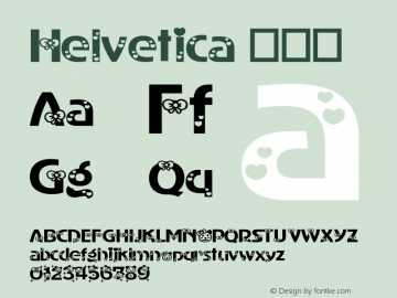 Helvetica 粗斜体 8.0d10e1 Font Sample