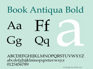 Book Antiqua Bold 9.0d5e2 Font Sample
