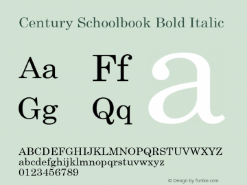 font century schoolbook bold italic font century schoolbook bold italic