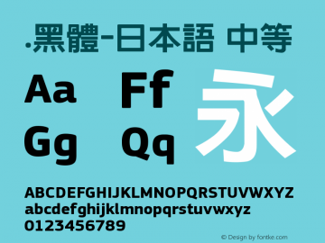 .黑体-日本语 中等 7.1d1e1 Font Sample