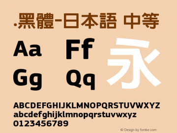 .黑体-日本语 中等 7.1d1e1 Font Sample