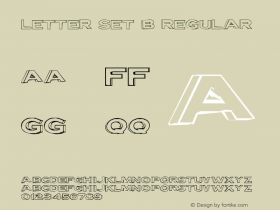 Letter Set B Regular Version 1.00 Font Sample