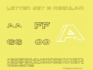 Letter Set B Regular Version 3.001 Font Sample