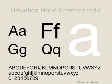 .Helvetica Neue Interface Italic 9.0d61e1图片样张