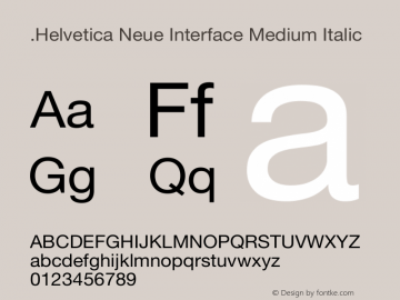 .Helvetica Neue Interface Medium Italic 9.0d61e1图片样张