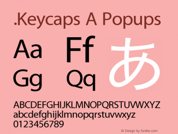 .Keycaps A Popups 10.0d12e1 Font Sample