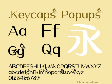 .Keycaps Popups 10.0d12e1 Font Sample