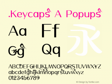 .Keycaps A Popups 10.0d12e1 Font Sample