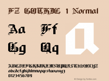 FZ GOTHIC 1 Normal 1.000 Font Sample