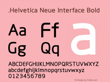 .Helvetica Neue Interface Bold 10.0d35e1图片样张