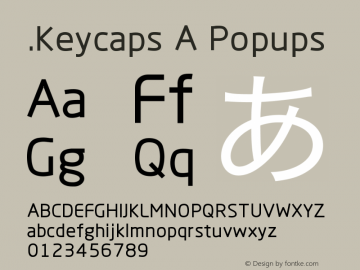 .Keycaps A Popups 10.0d12e1 Font Sample