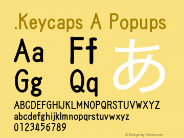 .Keycaps A Popups 10.0d12e1 Font Sample