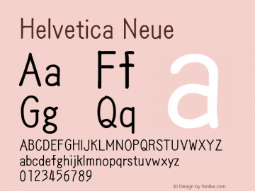 Helvetica Neue 细斜体 10.0d35e1 Font Sample