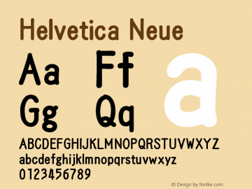 Helvetica Neue 粗体 10.0d35e1 Font Sample