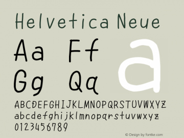 Helvetica Neue 超细斜体 9.0d56e1图片样张