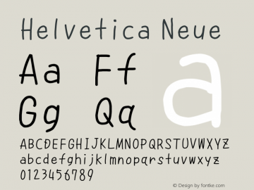 Helvetica Neue 瘦体 9.0d56e1 Font Sample